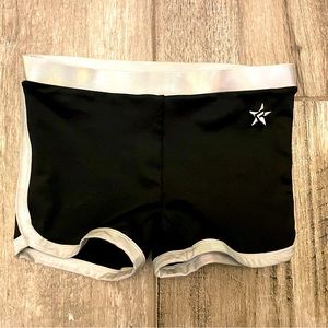 Rebel Athletic Shorts YL Black and Light Silver